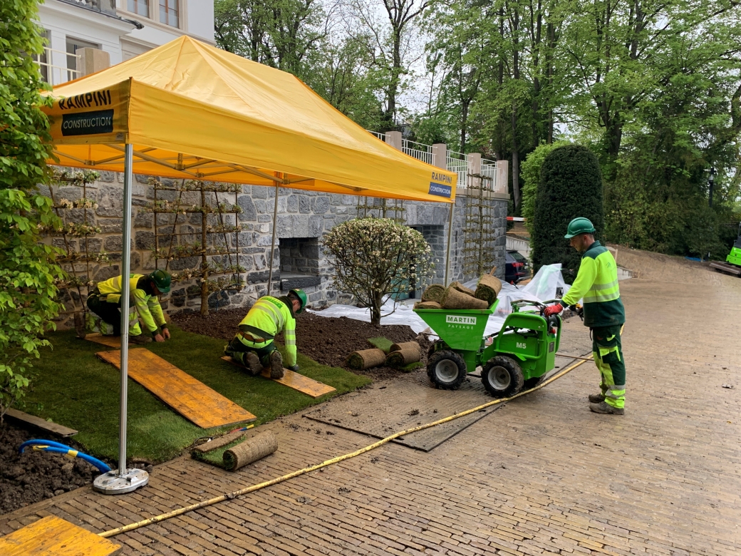 Avec brouette électrique !