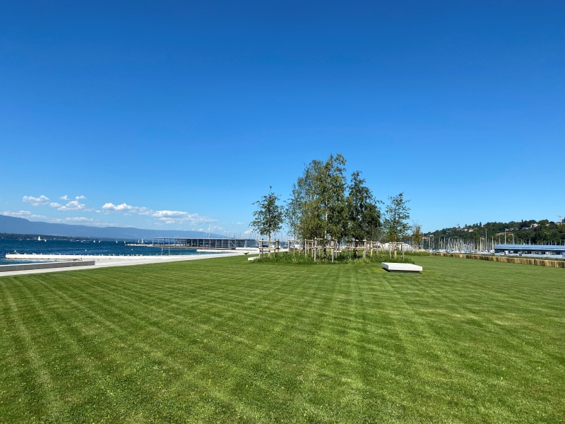 Genève : inauguration de la plage des Eaux-Vives et du nouveau